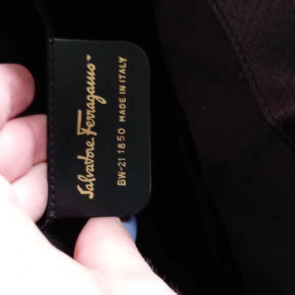 🖤VTG Ferragamo🖤 - BW-21 1850 Top Handle Nylon/Leather Bag - Picture 3 of 16